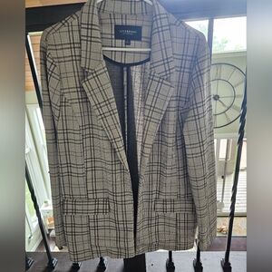 Liverpool Black and Tan Glen Plaid Blazer